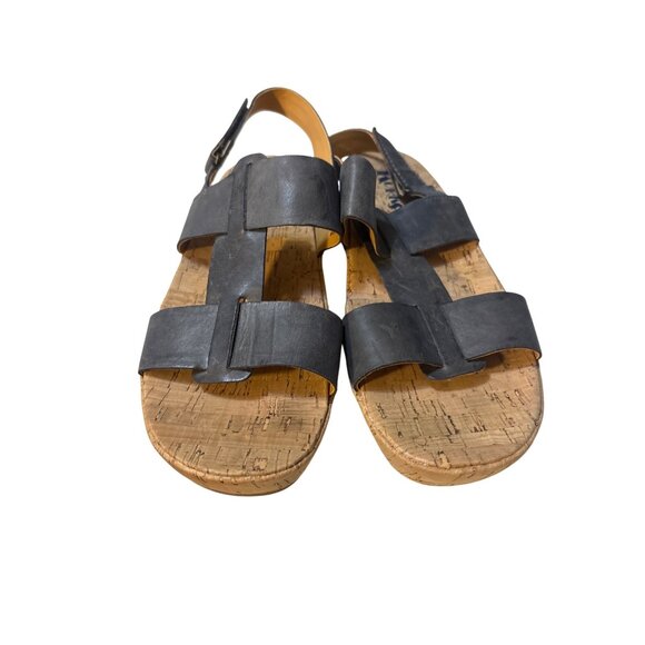 Korks Yolandi Leather Cork Sole Strappy Sandals Size 9 Adjustable Slingback Wome - Picture 2 of 7
